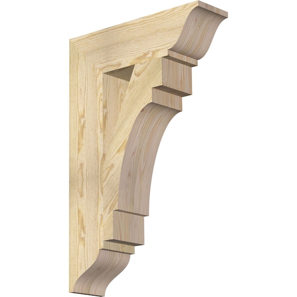 Ekena Millwork Merced Traditional Rough Sawn Bracket, Douglas Fir, 6"W x 22"D x 34"H BKT06X22X34MRC01RDF - main